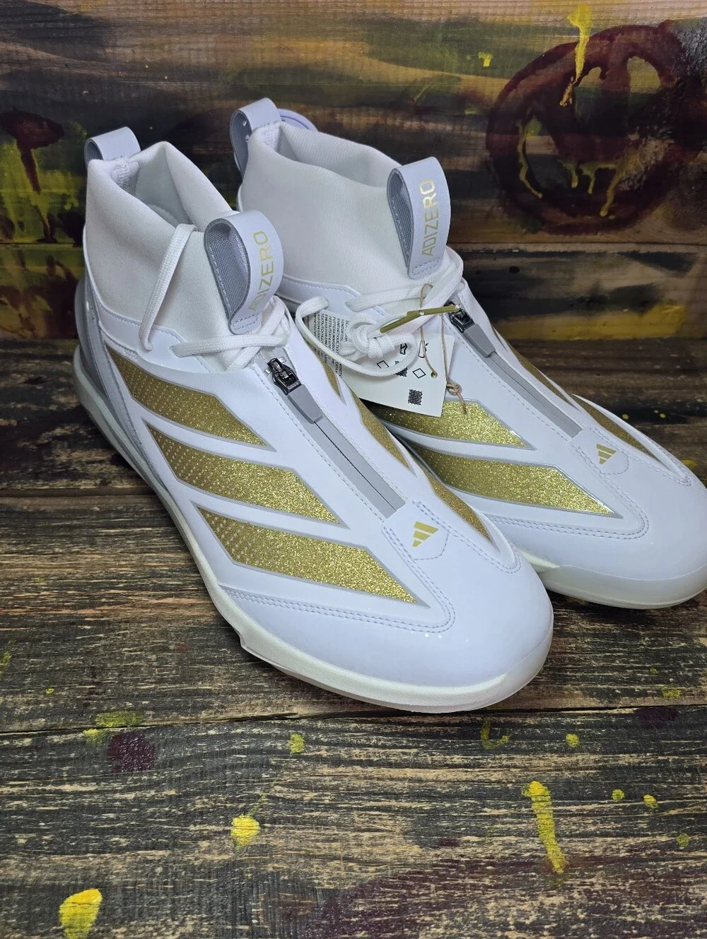Adidas Adizero Impact+ 2.0 “White Gold” Baseball Cleats - Size 12 JH6716